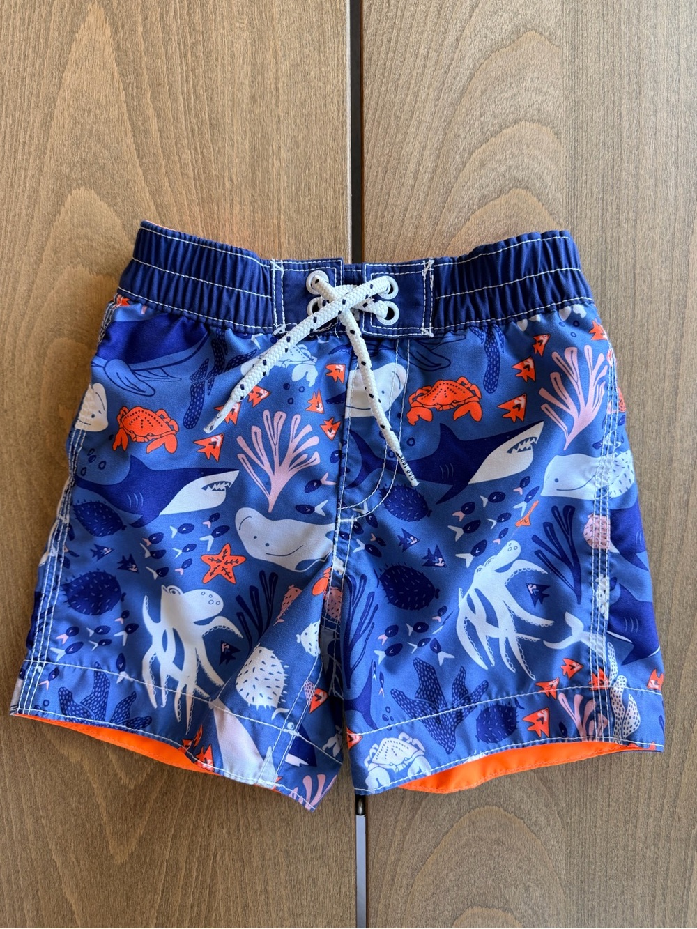 3/$15 GAP Kids Ocean Print Swim Trunks 18-24M Coastal Beach outfit Vacation